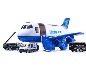 Samolot transportowy + 3 auta policja