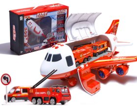 Samolot transportowy + 3 auta straż pożarna