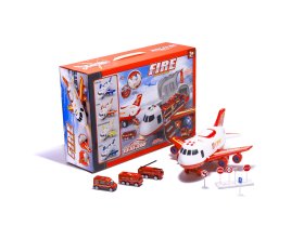Samolot transportowy + 3 auta straż pożarna