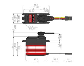 Serwo Cyfrowe Hitec HSB-9360TH HV 17kg/cm 0,06s/60° | 1HI3881