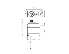 Serwo Mini SW-0250MG+ Waterproof IP67 (5,0kg-0,11s/60°) | SW0250MG SAVOX