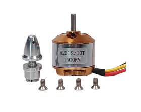 Silnik bezszczotkowy A2212/10T 1400KV 2-3S 180W (ciąg 830g)