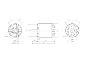 Silnik Bezszczotkowy C3536-1250KV 2-4S 4,0mm | KAV30.0256 KAVAN