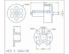 Silnik bezszczotkowy HCS C 110W/2-3S | FREE AIR