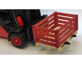 Skrzynia ażurowa na palecie (1:14) - brązowa | ETB-B009 TINY LOGISTICS