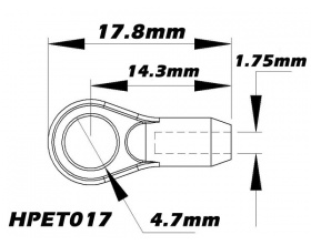 Snap kulowy 4,7mm M2,0 (6 szt.) - HPET017 Xtreme