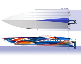 Spartan SR łódź zdalnie sterowana (pomarańczowa) | 103076-4 TRAXXAS