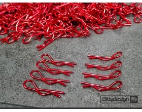 Spinki karoserii (8szt.) czerwone | BDBC-8 BITTY DESIGN