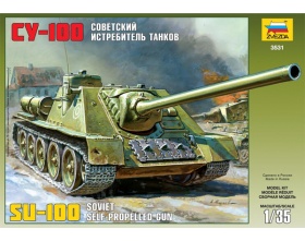 SU-100 Soviet self-propelled gun 1:35 | Zvezda 3531