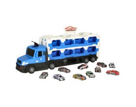 Transporter laweta ciężarówka tor samochodowy XXL + 10 aut (~210cm)