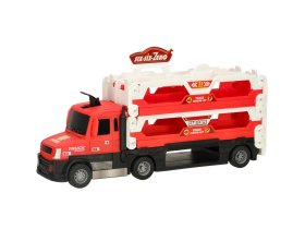 Transporter laweta ciężarówka tor samochodowy + 6 aut (~140cm)