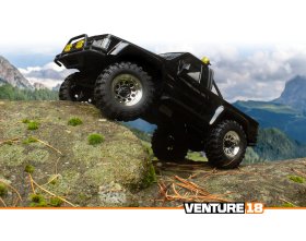 Venture18 FLUX 1985 Toyota Hilux SR5 Brushless 1/18 (czarny) | 160802 HPI