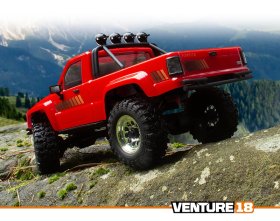 Venture18 FLUX 1985 Toyota Hilux SR5 Brushless 1/18 (czerwony) | 160803 HPI