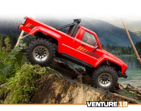 Venture18 FLUX 1985 Toyota Hilux SR5 Brushless 1/18 (czerwony) | 160803 HPI