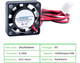 Wentylator chłodzący 5V (20x20mm) | ACP2006-05Y